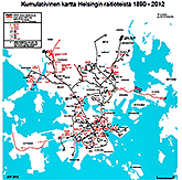 Kumulatiivinen kartta Helsingin raitioteistä 1890–2022 – Suomen  Raitiotieseura ry