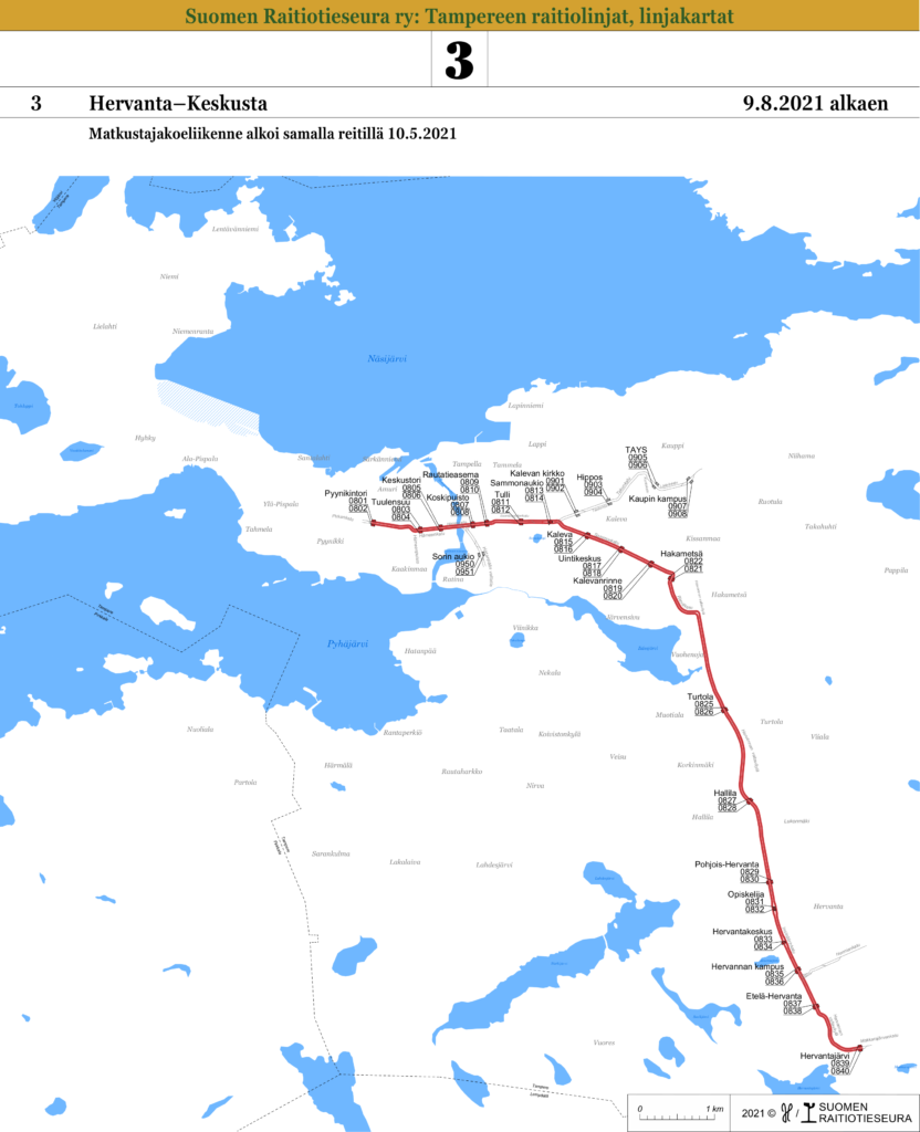 Tampere, raitiolinja 3 – Suomen Raitiotieseura ry